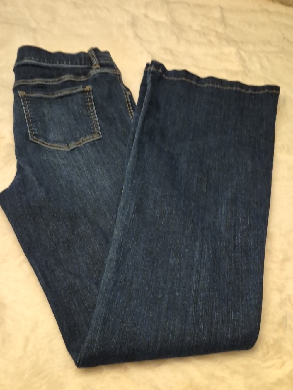 Spanx Womens Tall Jeans Bootcut (#1567aa)ec. Sz.Large W.16"×L.35" 11"rise.